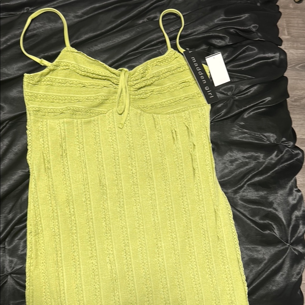 Mandarin Girl Lime Green Dress